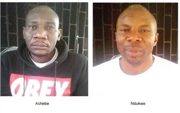 Photos: Two Drug Traffickers Caught With 50 Wraps Of Cocaine In Lagos Airport